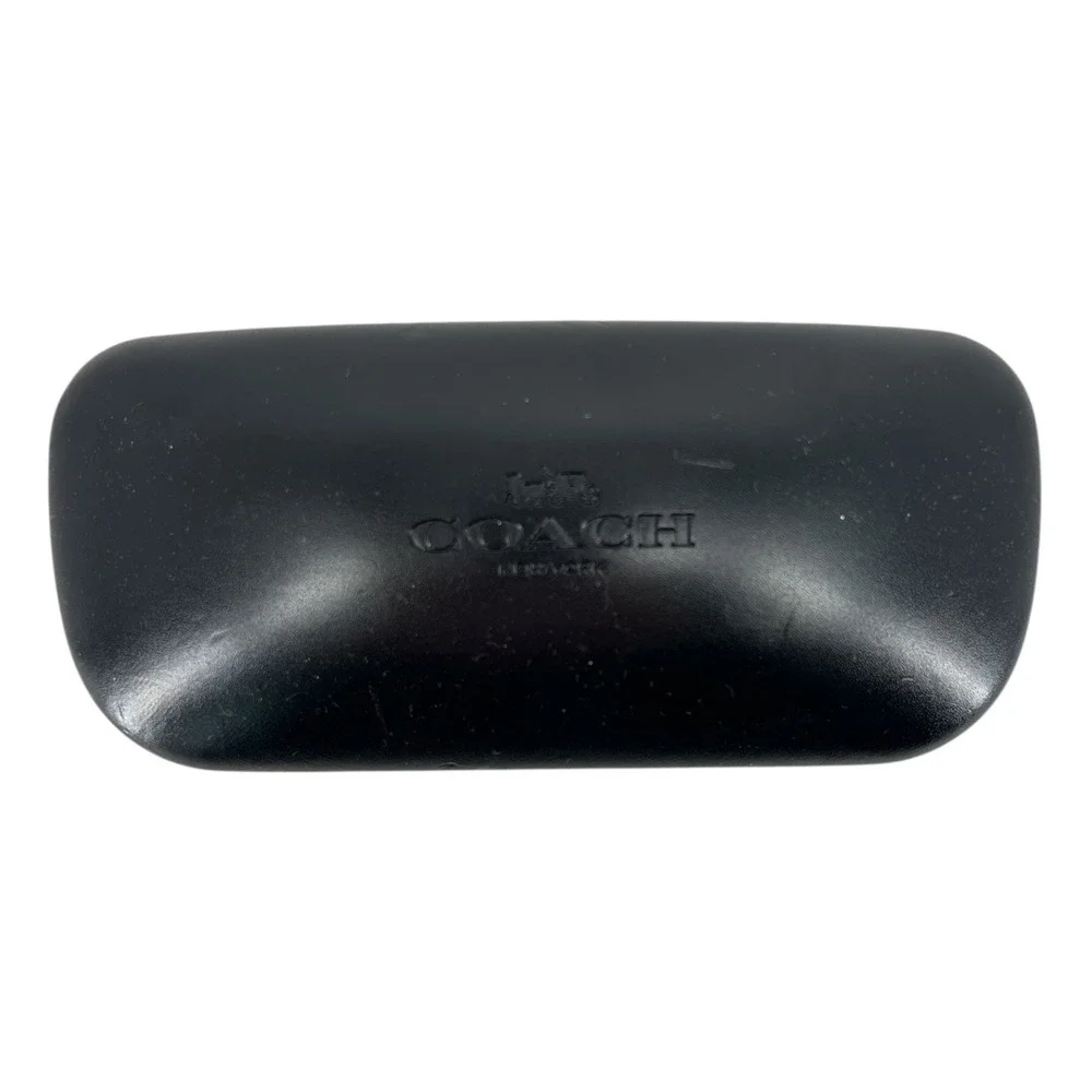 Coach Black Eyeglass Sunglass Case Hard Shell Clamshell Eyewear Logo New York